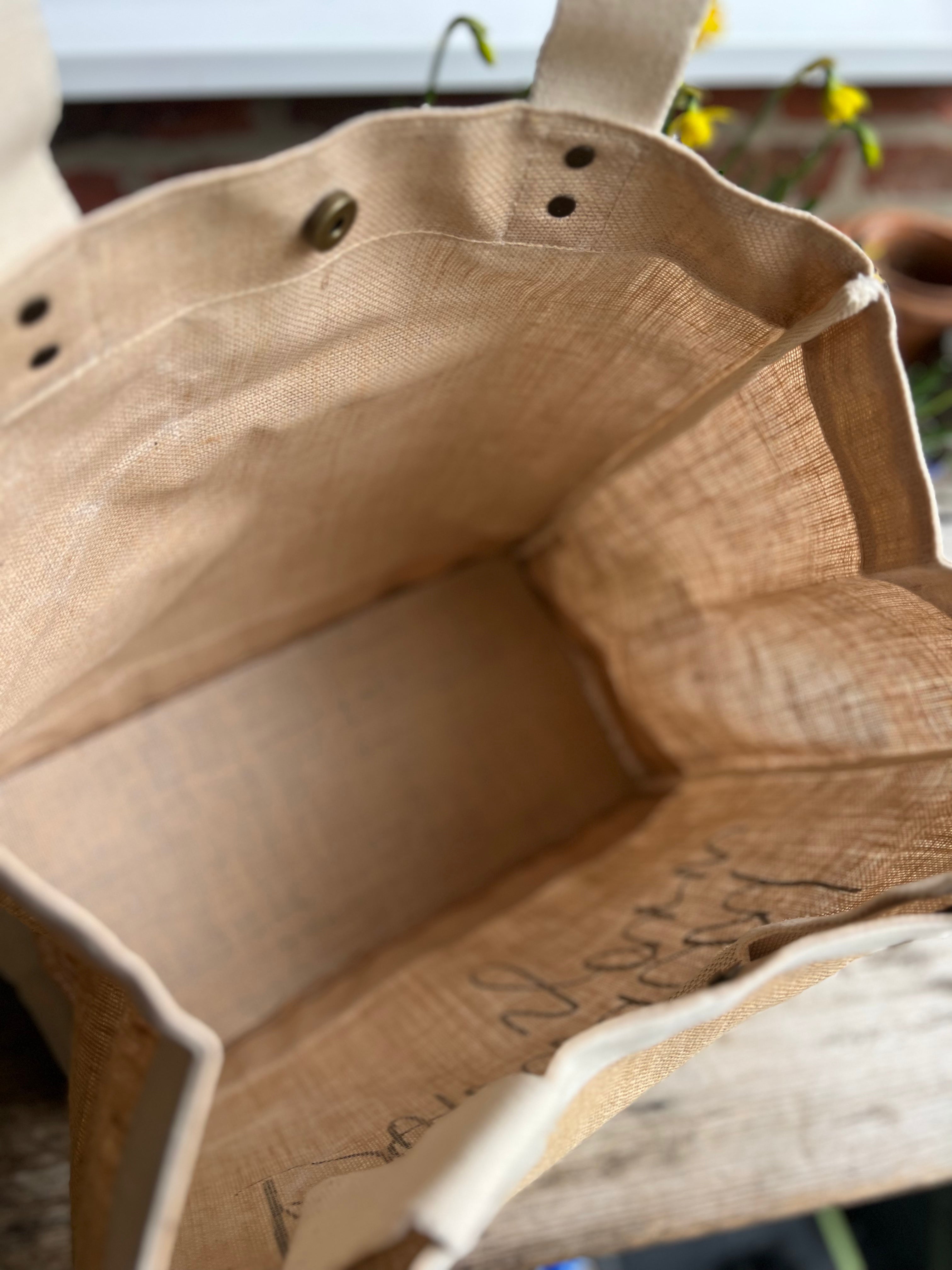 Botanical Yarn Large Jute Shopper Bag