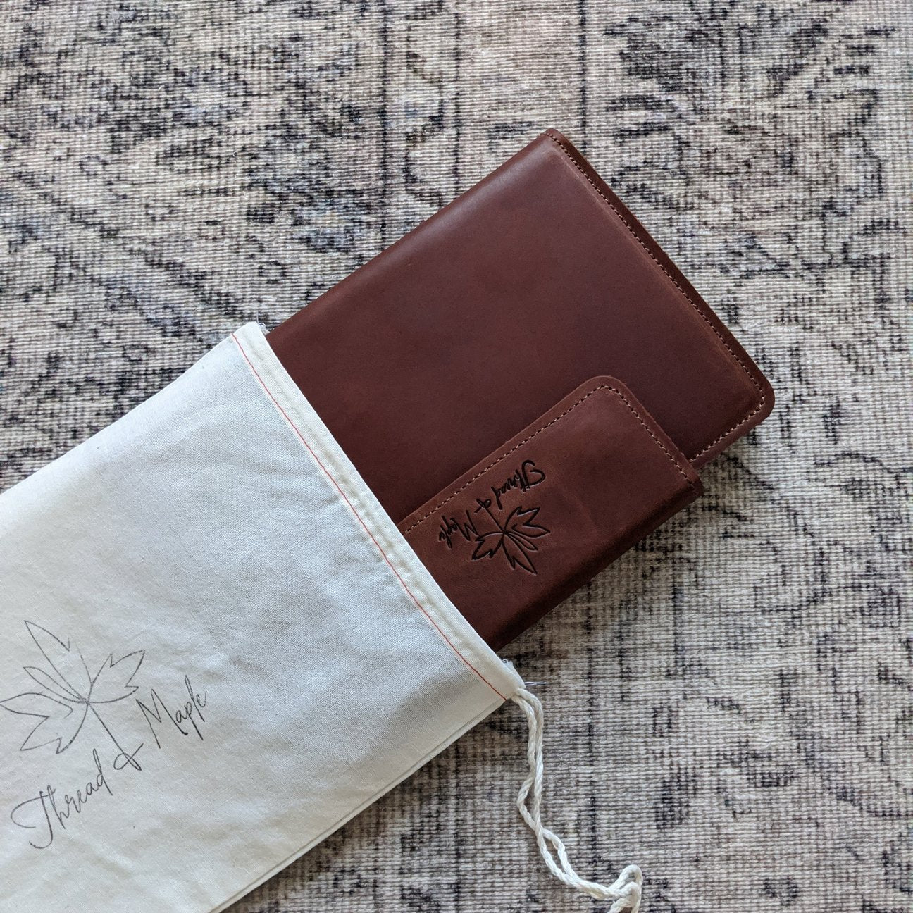 Thread and Maple - Notions Clutch - Whiskey/Cream WITH Notions