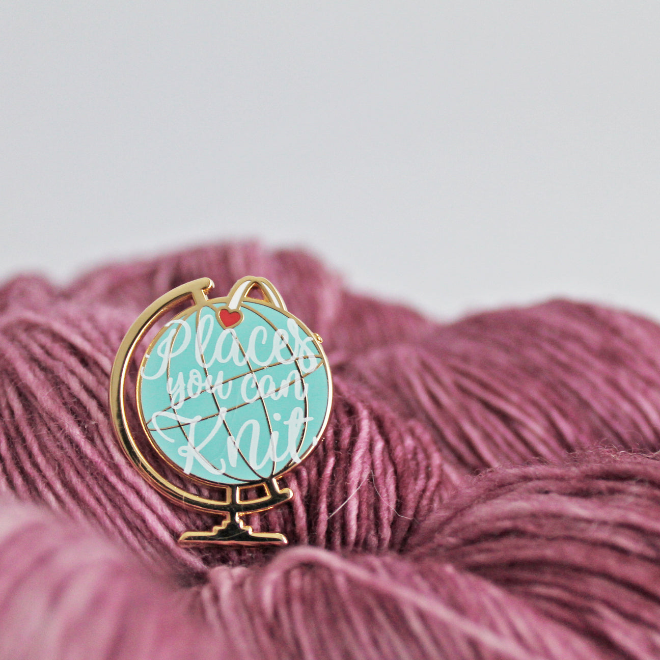 Twill and Print - Places You Can Knit Enamel Pin