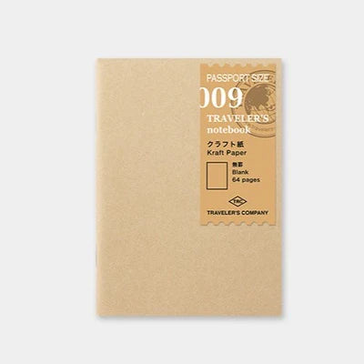 Traveler's Company Notebook Refill <Passport Size> Kraft Paper 009